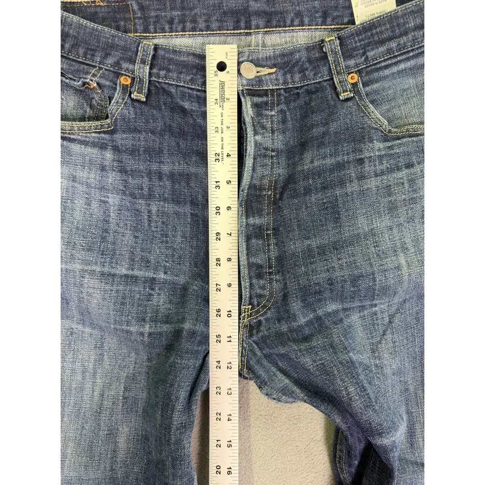 Levis 501XX Jeans Mens 36x32* Blue Straight Classic Medium Wash Denim Button Fly